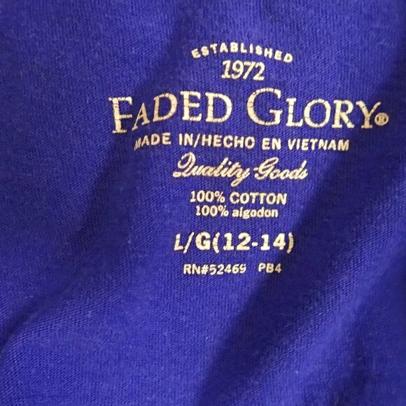 Faded Glory Womens Size Large 12-14 Blue - Picture 2 of 4